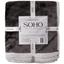 Одеяло Soho Plush hugs Graphite флисовое, 220х200 см, серое с белым (1224К) - миниатюра 3