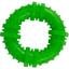 Іграшка для собак Agility кільце з шипами 12 см зелена - мініатюра 1