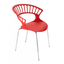 Кресло Papatya Tiara, база хром, красный (282048) - миниатюра 1