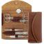 Маникюрный набор Nippes Solingen Классик, из нержавеющей стали, кожаный футляр, коричневый, 5 предметов - миниатюра 1