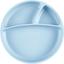 Тарелка секционная MinikOiOi Portions Mineral Blue, на присоске, силиконовая (101050003) - миниатюра 1