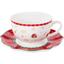 Чайний набір Lefard Christmas Delight, 250 мл, білий з червоним (985-147) - мініатюра 2