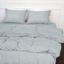 Комплект постельного белья MirSon Natural Linen Caspian лен двуспальный серо-голубой (2200008248253) - миниатюра 1