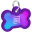 Адресник для собак и кошек Waudog Smart ID с QR паспортом Градиент фиолетовый 4х2.8 см - миниатюра 3