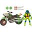 Боевой транспорт TMNT Черепашки-ниндзя Movie III Леонардо на мотоцикле (83431) - миниатюра 2