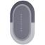 Коврик суперпоглащающий в ванную Stenson 80x50 см овальный серый (26292) - миниатюра 3