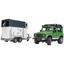 Уценка. Джип Bruder Land Rover Defender с прицепом для перевозки лошадей (02592) - миниатюра 1