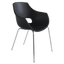 Кресло Papatya Opal, база хром, матовый черный (817066) - миниатюра 1