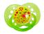 Пустышка силиконовая Lindo Сердца, круглая, 0-6 мес., салатовый с желтым (А 31/0-6 зел) - миниатюра 1
