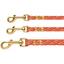 Поводок для собак BronzeDog Barksi Classic кожаный с золотым тиснением Море М 120х1.2 см красный - миниатюра 3
