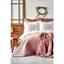 Набір постільна білизна з покривалом та пледом Karaca Home Chester pudra 2020-1, євро, рожевий, 10 предметів (svt-2000022238540) - мініатюра 1
