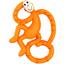 Игрушка-прорезыватель Matchstick Monkey Маленькая танцующая Обезьянка, 10 см, оранжевая (MM-МMT-005) - миниатюра 1