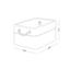 Ящик для зберігання з ручками МВМ My Home M текстильний, 250х350х170 мм, біло-сірий (TH-10 M GRAY/WHITE) - мініатюра 4