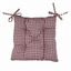 Подушка на стул Прованс Клеточка 40х40 см, бордо (21961) - миниатюра 1