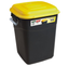 Бак для мусора Tayg Eco, 50 л, с крышкой и ручками, черный с желтым (412011) - миниатюра 1