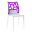 Стілець Papatya Ego-Rock, біле сидіння, верх прозоро-пурпурний (388948) - мініатюра 1