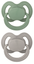 Пустушка силіконова Baby-Nova з кільцем, ортодонтична, 18+ міс., зелений із сірим, 2шт (3962026) - мініатюра 1