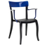 Кресло Papatya Hera-K, черное сиденье, верх прозрачно-синий (289696) - миниатюра 1