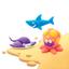 Набор самозатвердевающего пластилина Липака Океан: Акула, Осьминог, Скат (60027-UA01) - миниатюра 4