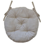 Круглая подушка для стула Прованс Bella d-40, клеточка, серый (13572) - миниатюра 1