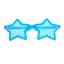 Очки карнавальные Offtop Звезды, голубой (870182) - миниатюра 1