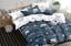 Комплект постельного белья Ecotton, твил-сатин, семейный, 210х147 см, белый с темно-синим (22764) - миниатюра 1