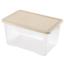 Ящик пластиковий з кришкою Heidrun Intrigobox, 28 л, 43х33х26 см, бежевий (4683) - мініатюра 1