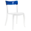 Стул Papatya Hera-S, белое сиденье, верх прозрачно-синий (398961) - миниатюра 1