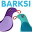 Игрушка для кошек Barksi Птичка с колокольчиком и перьями 9х8 см фиолетовая - миниатюра 3
