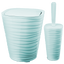 Набір для ванної кімнати Planet Welle, 2 предмети, сіро-блакитний (UP171*) - мініатюра 1