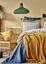Набор постельное белье с покрывалом и пледом Karaca Home Maryam petrol 2020-1, евро, голубой, 8 предметов (svt-2000022231145) - миниатюра 1