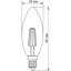 LED лампа Titanum Filament C37 4W E14 4100K (TLFC3704144) - мініатюра 3