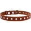 Ошейник для собак Collar, кожаный, безразмерный, 69х3,5 см, коричневый - миниатюра 2