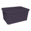 Корзина для белья под ротанг Irak Plastik, с крышкой, 18 л, фиолетовый (SP296) - миниатюра 1