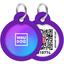 Адресник для собак и кошек Waudog Smart ID с QR паспортом Градиент фиолетовый 25 мм - миниатюра 1