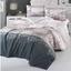 Комплект постільної білизни Victoria Sateen Rina Brown, сатин, євростандарт, 220х200 см, бежевий (2200000553867) - мініатюра 1