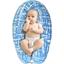 Подушка для беременных и кормления Papaella U-образной формы с пуговицей, 30х190 см, акварель деним - миниатюра 1