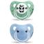Пустышка силиконовая Suavinex Истории панды, 6-18 мес., зеленый с голубым, 2 шт. (303876) - миниатюра 1