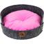 Лежак Lucky Pet Релакс №2 40х40х17 см серый с розовым - миниатюра 1