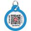Адресник для собак и кошек Waudog Smart ID с QR паспортом Градиент голубой 25 мм - миниатюра 4