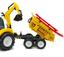 Детский трактор на педалях с прицепом и 2 ковшами Falk Powerloader, желтый (1000WH) - миниатюра 3