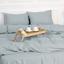 Комплект постельного белья MirSon Natural Linen Caspian лен двуспальный серо-голубой (2200008248253) - миниатюра 5