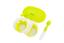 Тарілка двосекційна з кришкою і ложкою Baby Team, 330 мл, зелений (6003_зеленая) - мініатюра 3