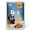 Вологий корм для дорослих котів Brit Premium Cat pouch, з філе тунця в соусі, 85 г - мініатюра 1
