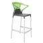Барное кресло Papatya Ego-K, антрацит с зеленым (429733) - миниатюра 1
