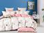 Комплект постельного белья Ecotton, евростандарт, сатин, белый с розовым (23681) - миниатюра 1