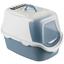 Туалет для котів Stefanplast Cathy Easy Clean з фільтром 56х40х40 см білий/синій (98649) - мініатюра 1