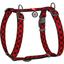 Шлея для собак Waudog Nylon Шотландка красная, H-образная, анатомическая, S (30-40х30-50х1,5 см), красный (5601) - миниатюра 1
