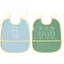 Слюнявчики Badabulle зеленый и голубой 2 шт. (B007023) - миниатюра 1