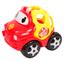 Іграшка-брязкальце Lindo Машинка, червоний з жовтим (Б 343 красн) - мініатюра 1